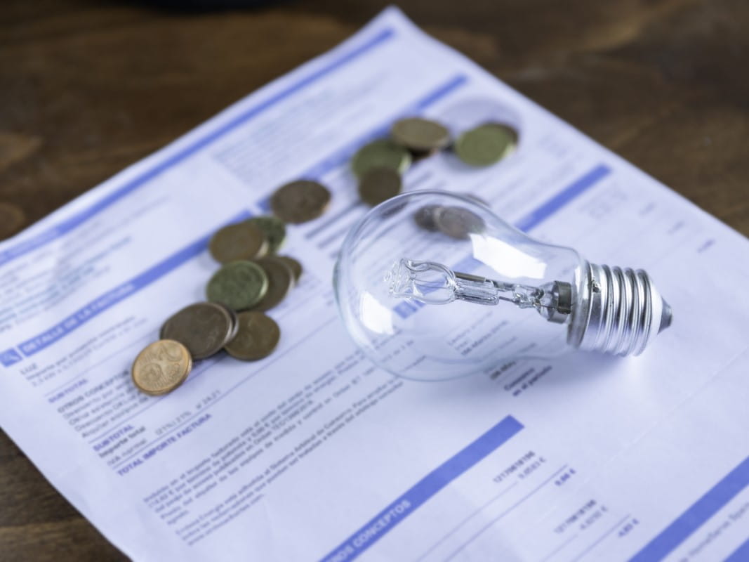 Light bulb and document