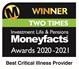 Moneyfacts 2020 and 2021 best critical illness provider