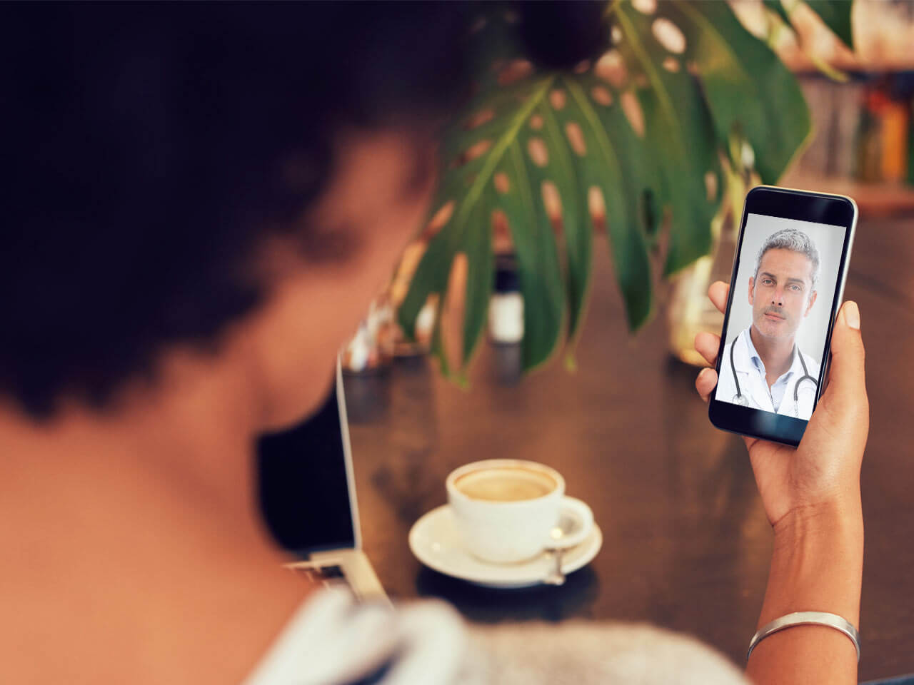 person using Vitality GP mobile app