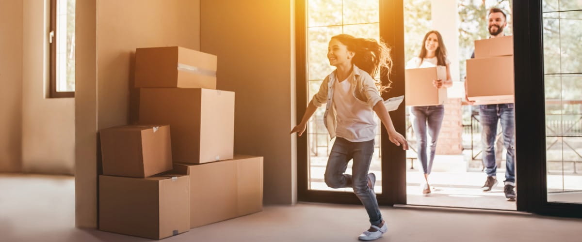 family moving into new home
