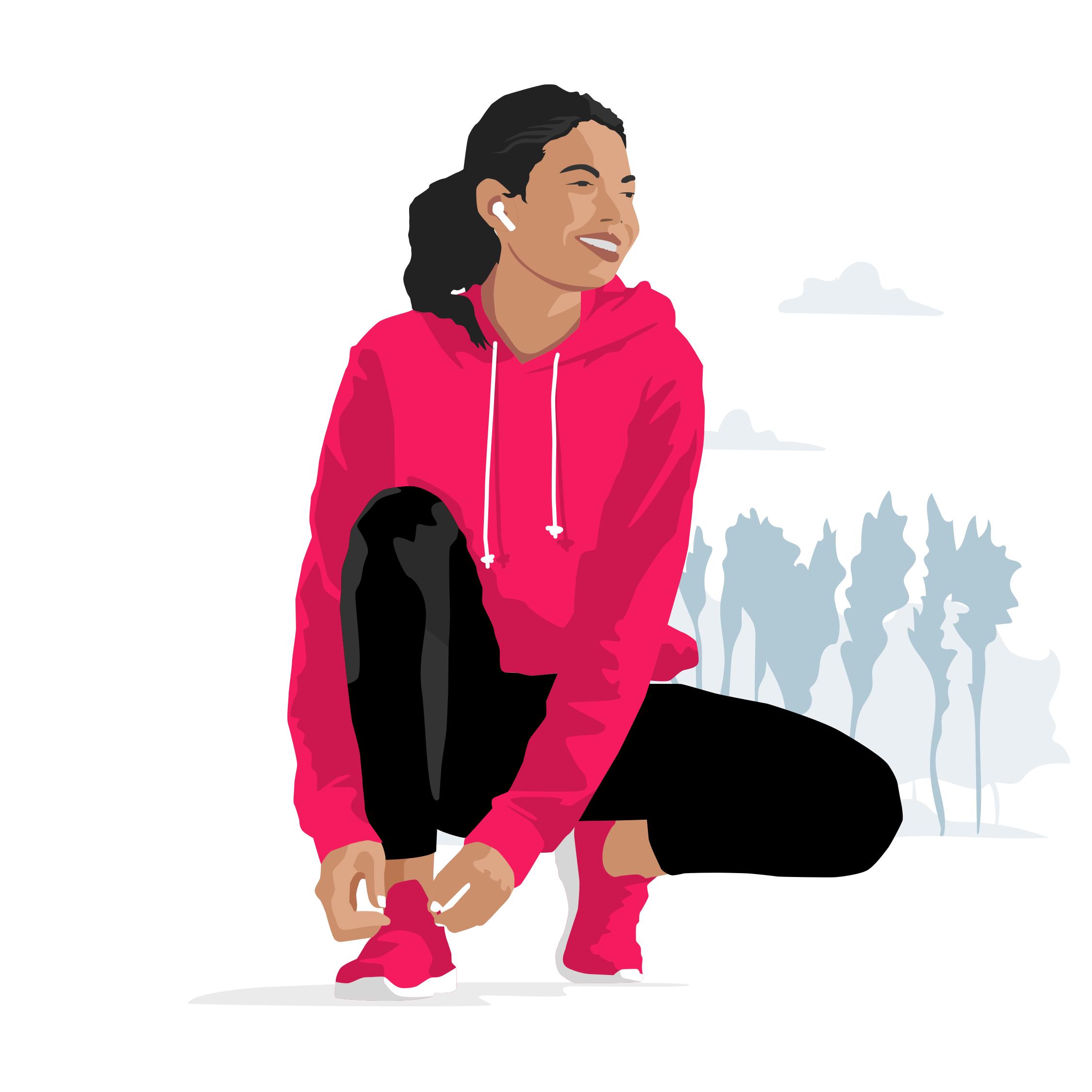 female-runner-shoelace